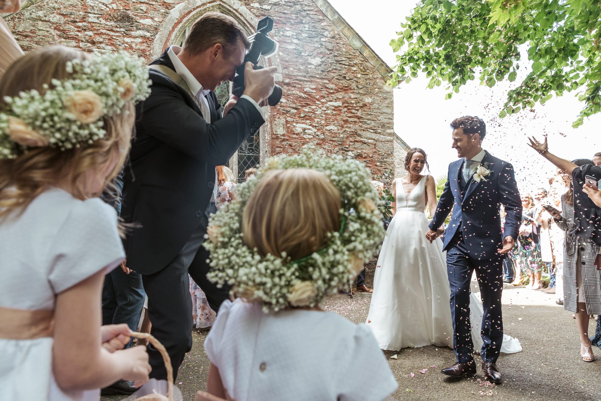 Katie & Matt at Place House, St Mawes, Cornwall — documentary wedding photograph, frame 237