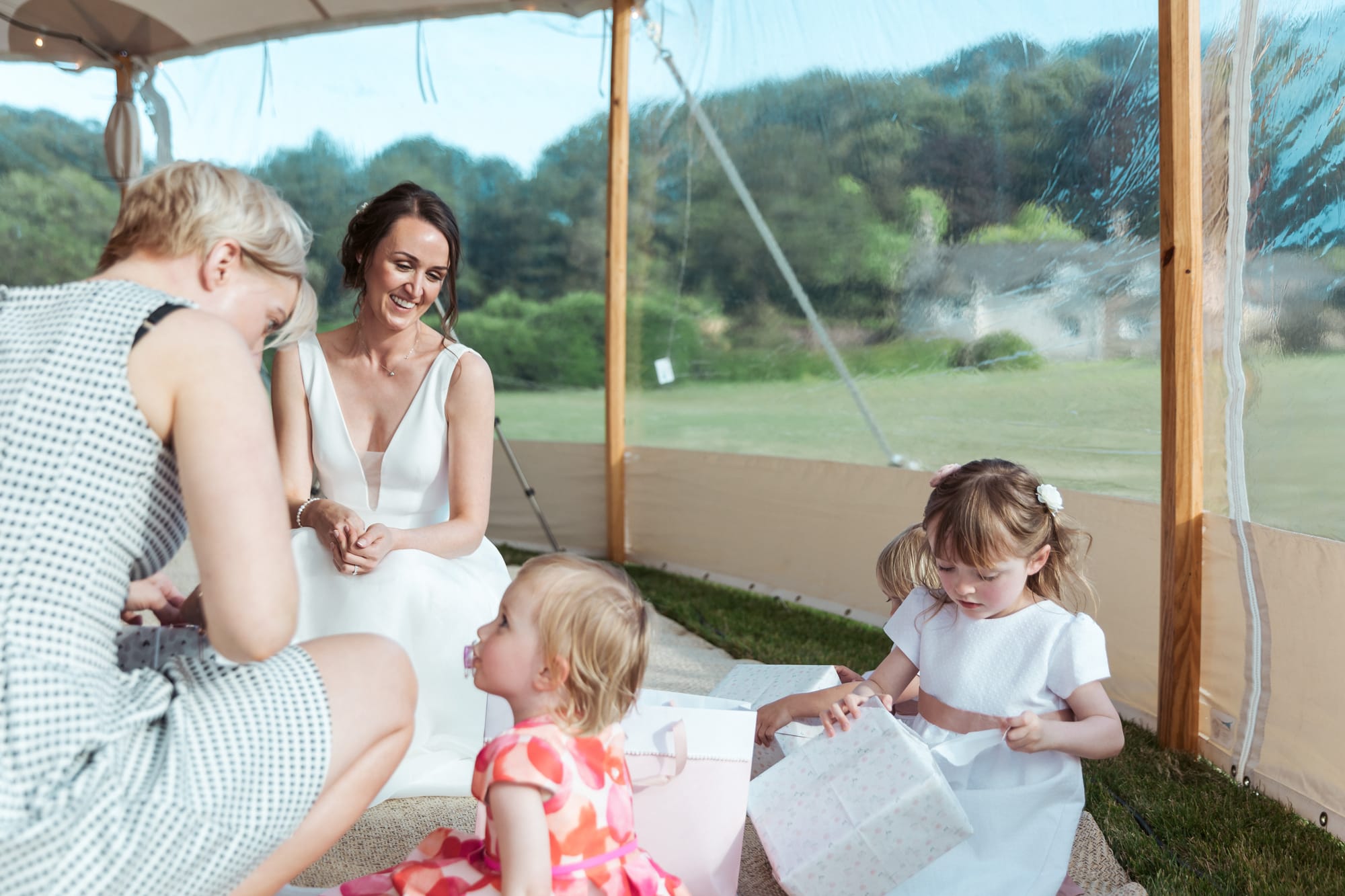 Katie & Matt at Place House, St Mawes, Cornwall — documentary wedding photograph, frame 558