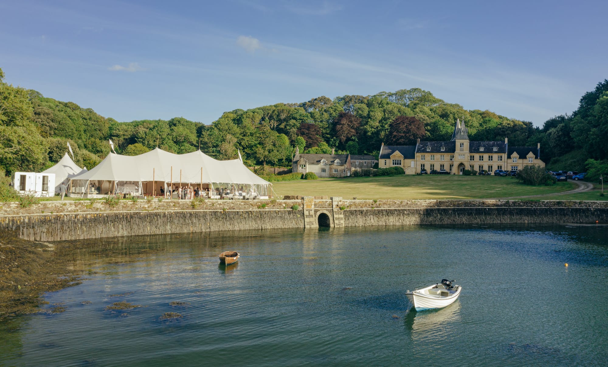 Katie & Matt at Place House, St Mawes, Cornwall — documentary wedding photograph, frame 608