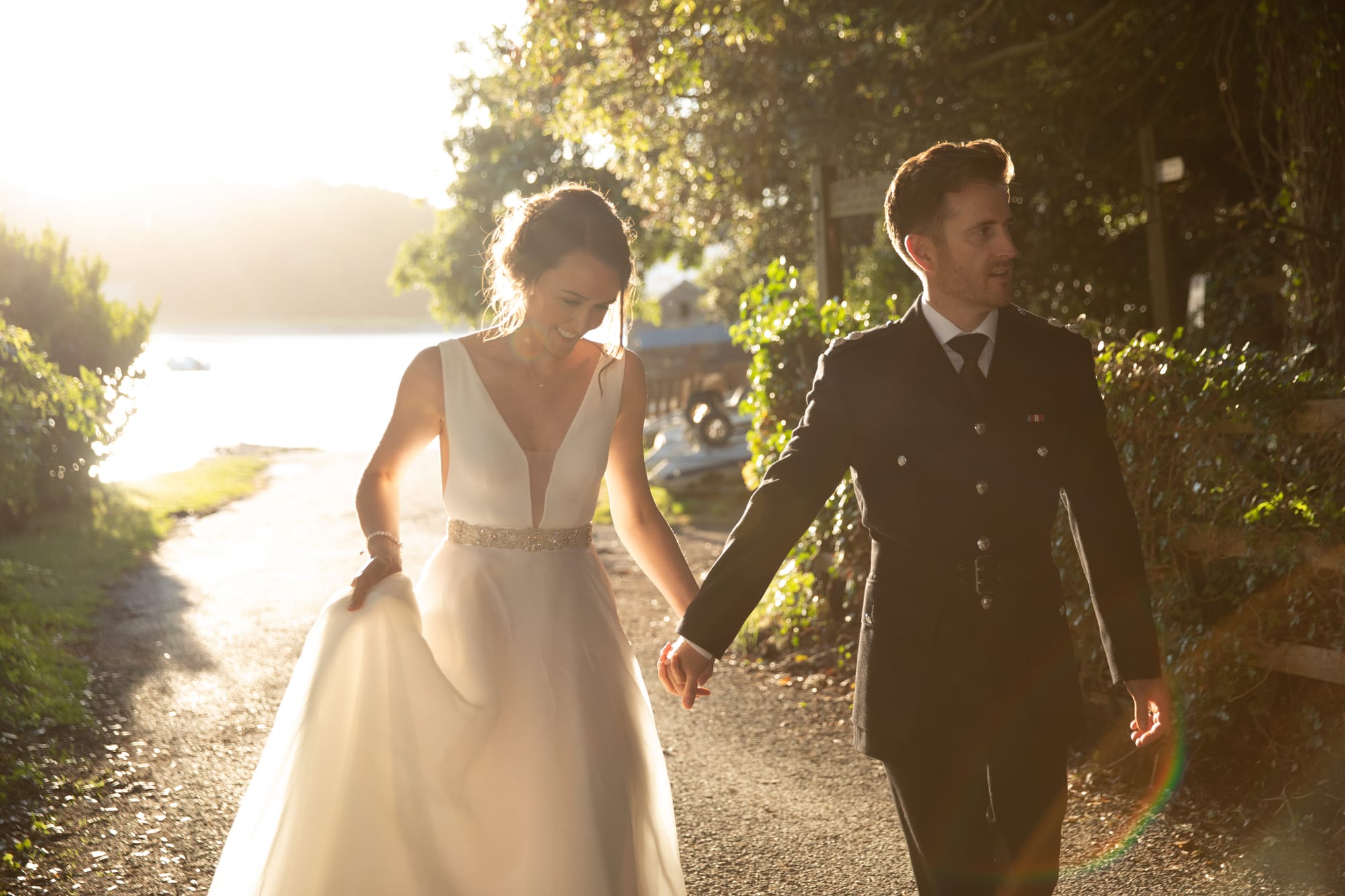 Katie & Matt at Place House, St Mawes, Cornwall — documentary wedding photograph, frame 670